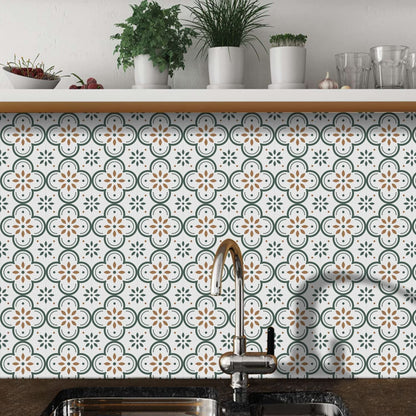 Peel & Stick 8×8 Inch Floor Tiles for Kitchen & Bathroom (10 Pc Set) signaturekarts
