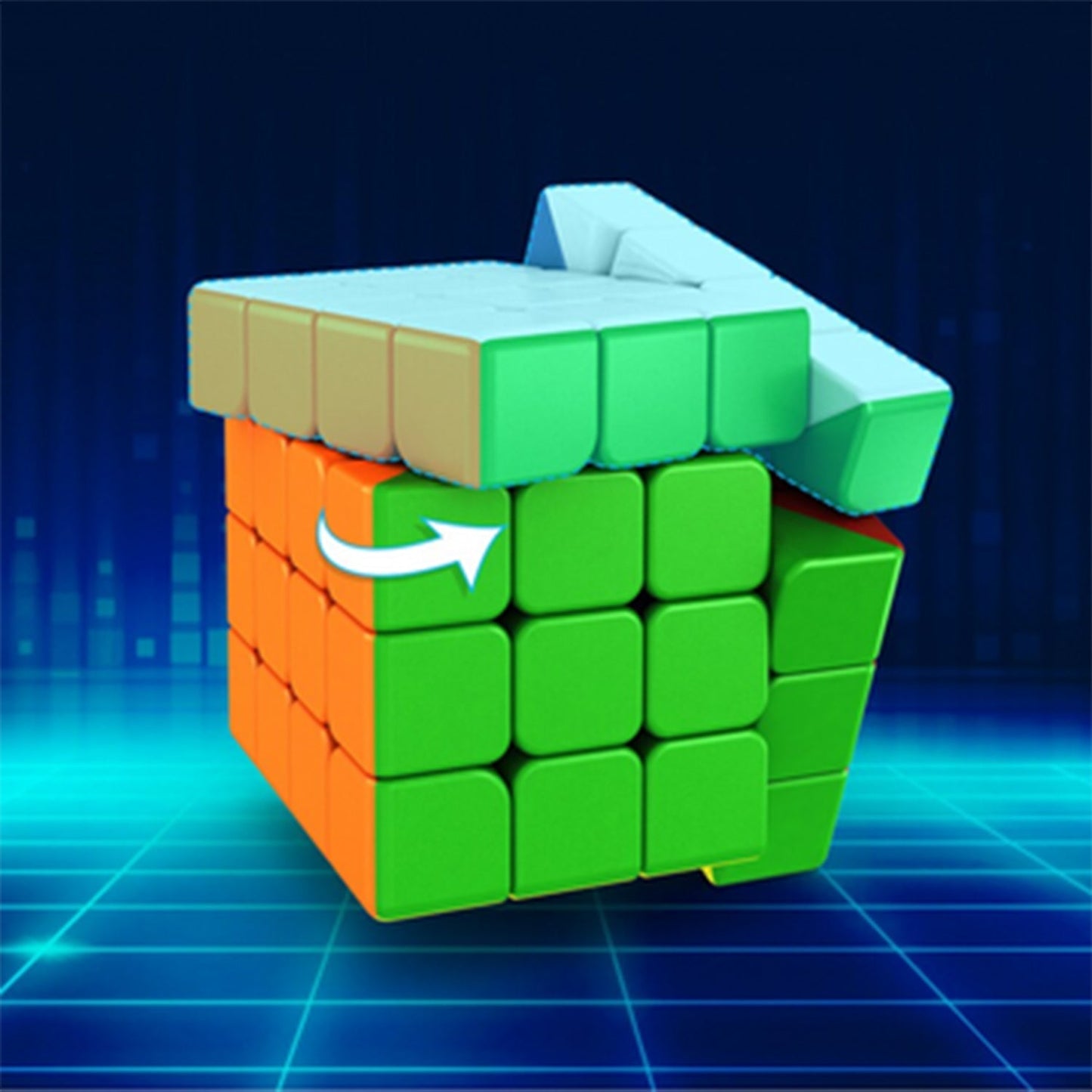 Small 4×4×4 High Speed Stickerless Magic Cube Puzzle Toy for Kids and Adults signaturekarts