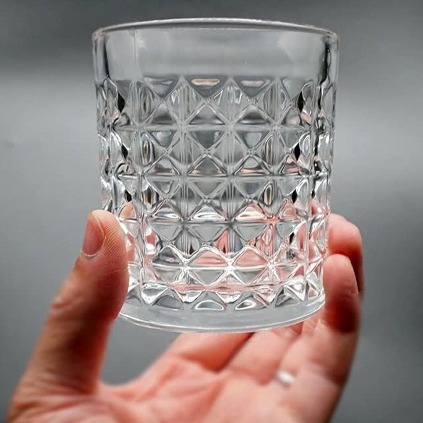 Premium Crystal-Style Glass Tumbler Set (6 Pc / 210 ML) Signaturekarts