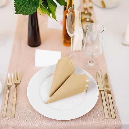 Disposable Scalloped Edge Tissue Napkins Set (120 Pc) Signature Kart