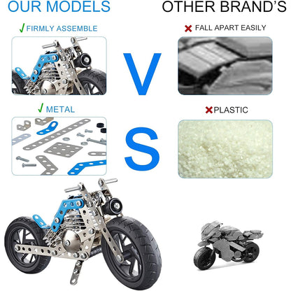 Metal Bike Creative Mechanical Construction Engineering Kit 140 Part Bike Tool Signaturekarts