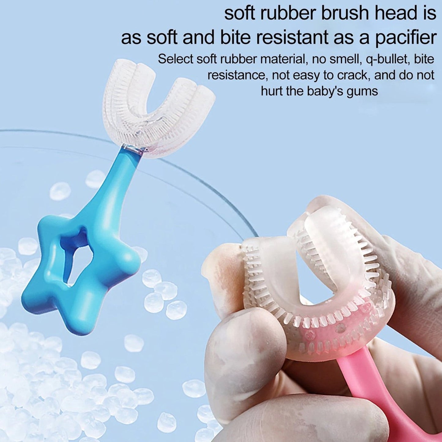 Star / U-Shape Silicone Manual Toothbrush (1 Pc) Signaturekarts