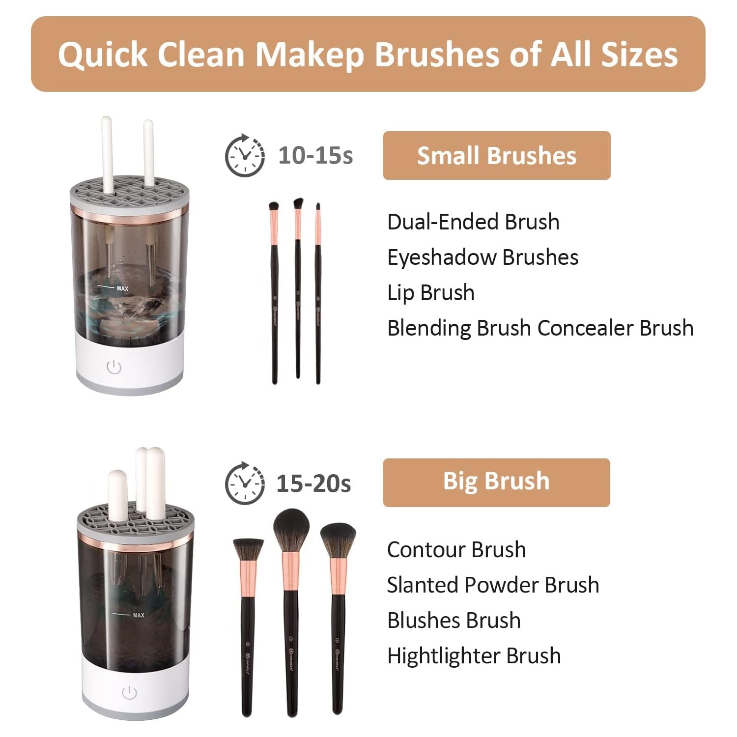 Automatic Makeup Brush Cleaner Fast Electric Brush Cleaner  (1 Pc) signaturekarts