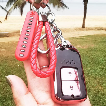 Anti-Lost Keychain with Number Plate – 1 Pc The Morsignaturekarts