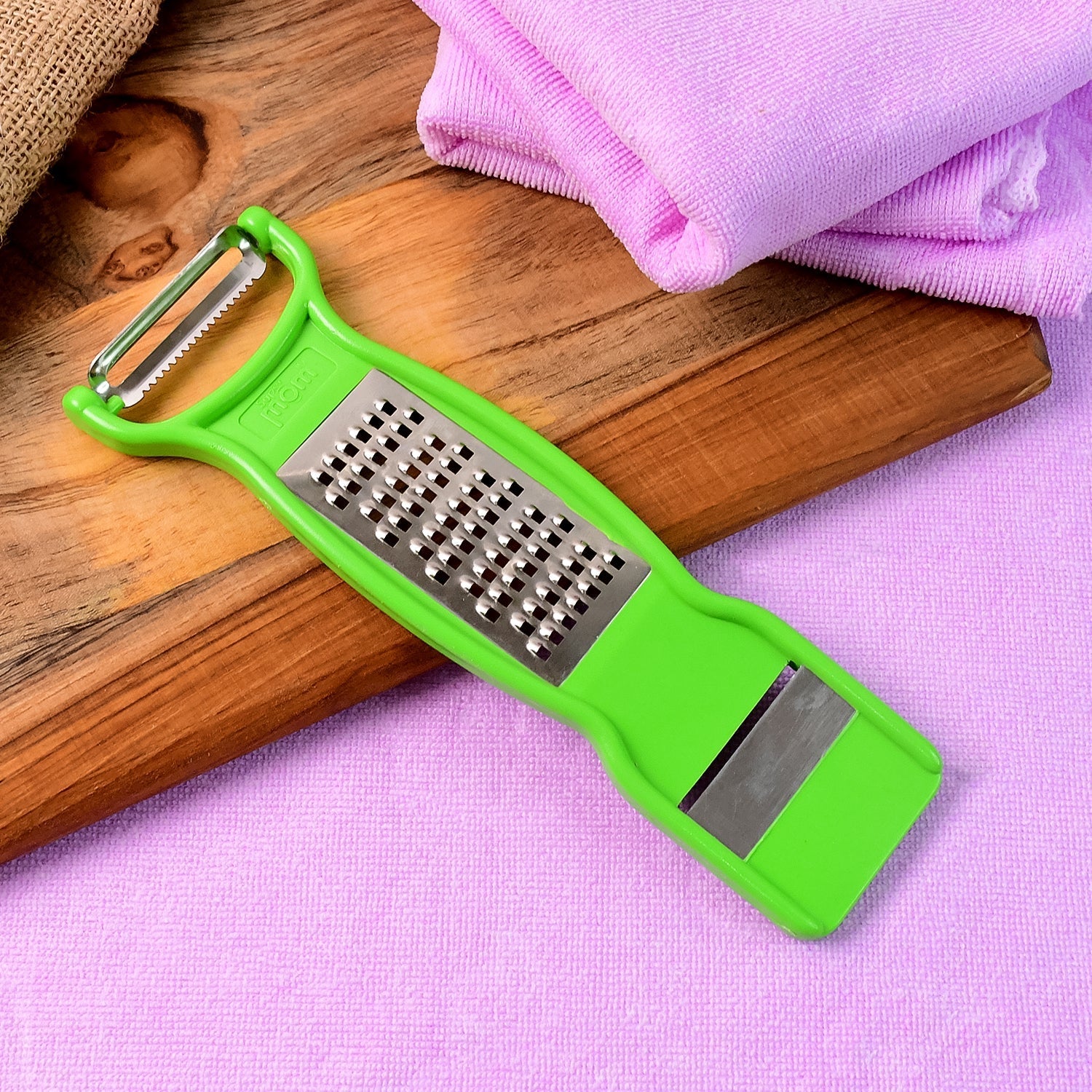 Supermom 3-in-1 Multi-Functional Stainless Steel Vegetable & Fruit Peeler (1 Pc) signaturekarts