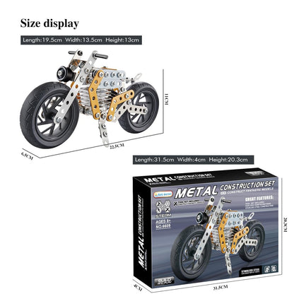 Metal DIY Bike Building Blocks for Kids (bike 162 pc of Bike Tool / 1 Set】 Signaturekarts