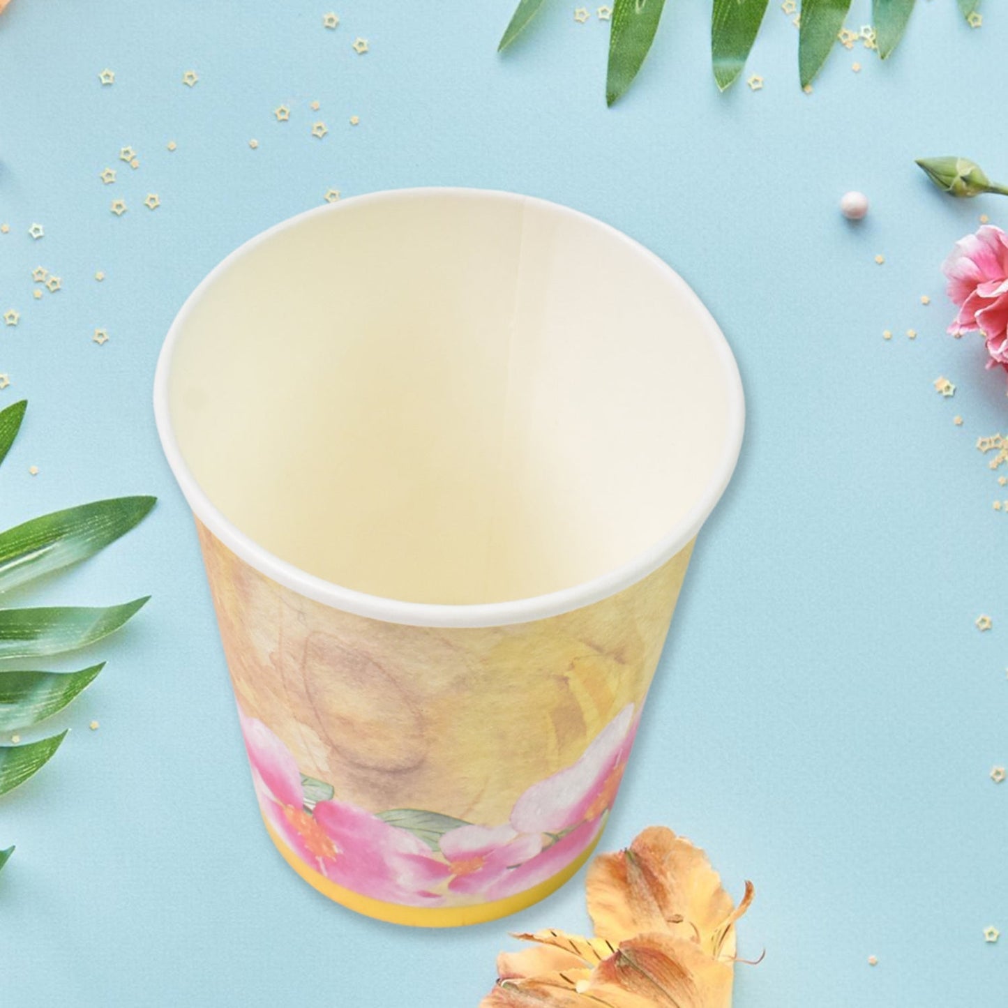 Disposable Paper Cups, Disposable Tea, Coffee Cups (24 Pcs Set / Mix Color & Design) Signaturekarts