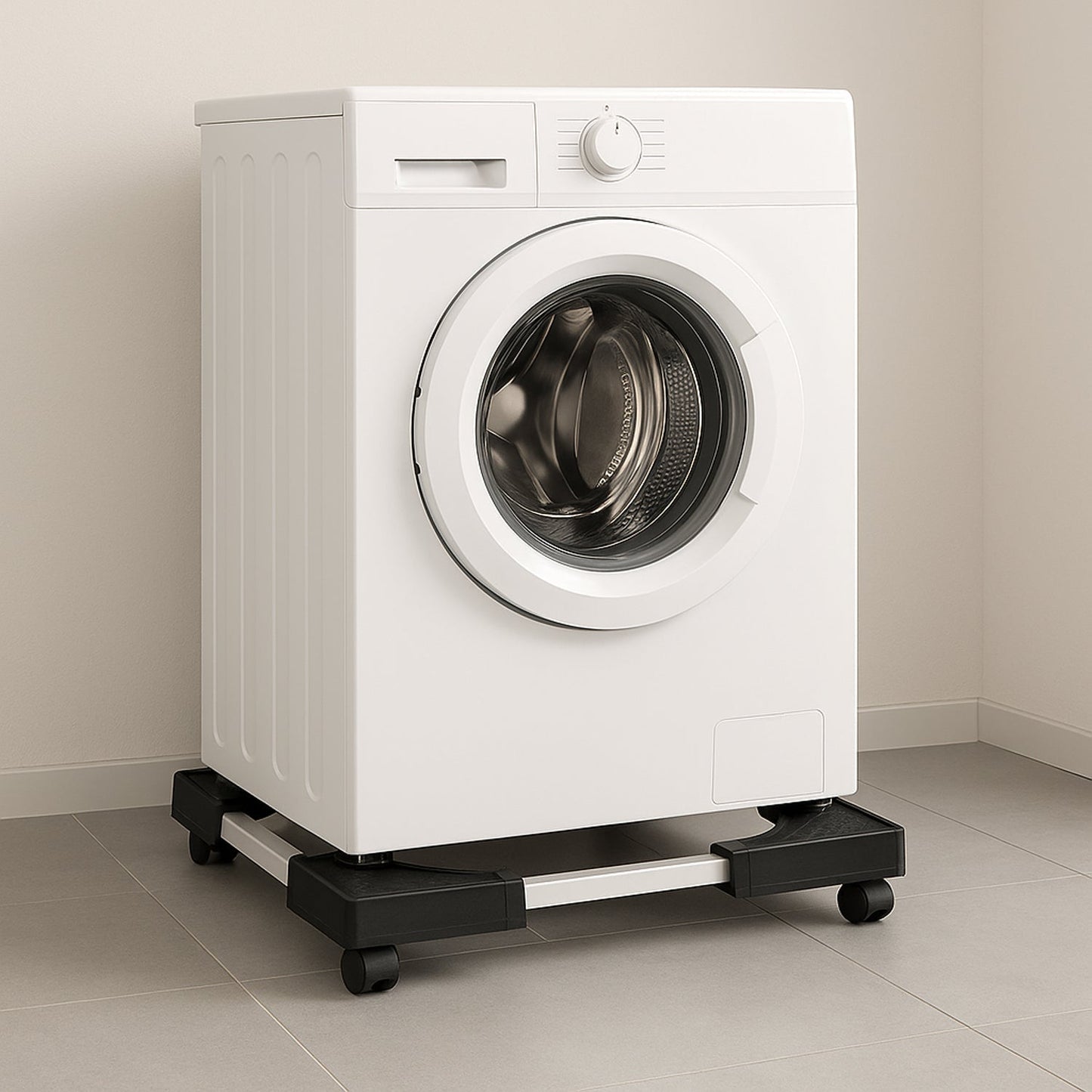 Adjustable Heavy-Duty Fridge and Washing Machine Stand Base Trolley 50x50 cm Signature kart