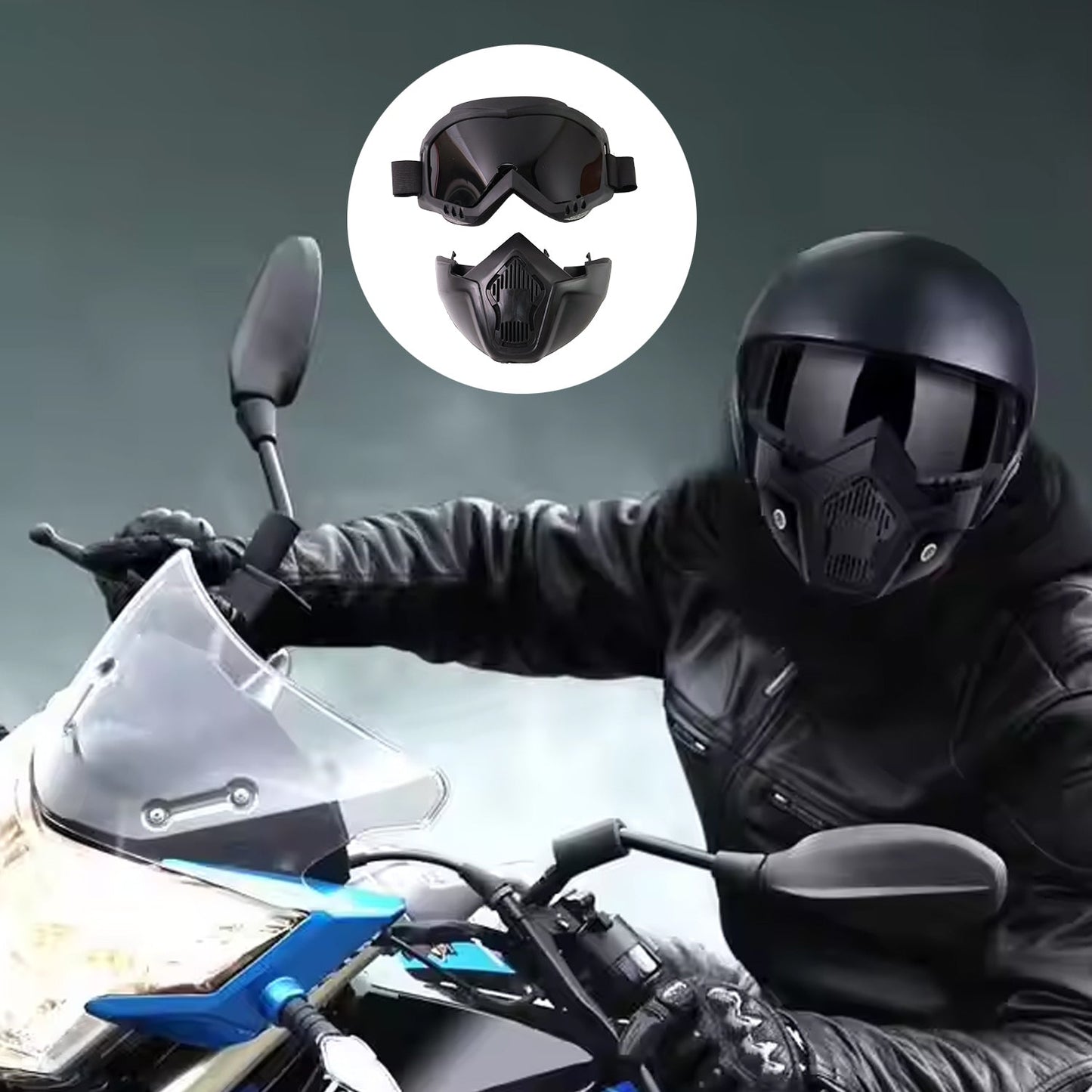 Motorcycle Goggles Off-Road Helmet Goggles Windproof Glasses Goggles Mask (1 Pc) Signaturekarts