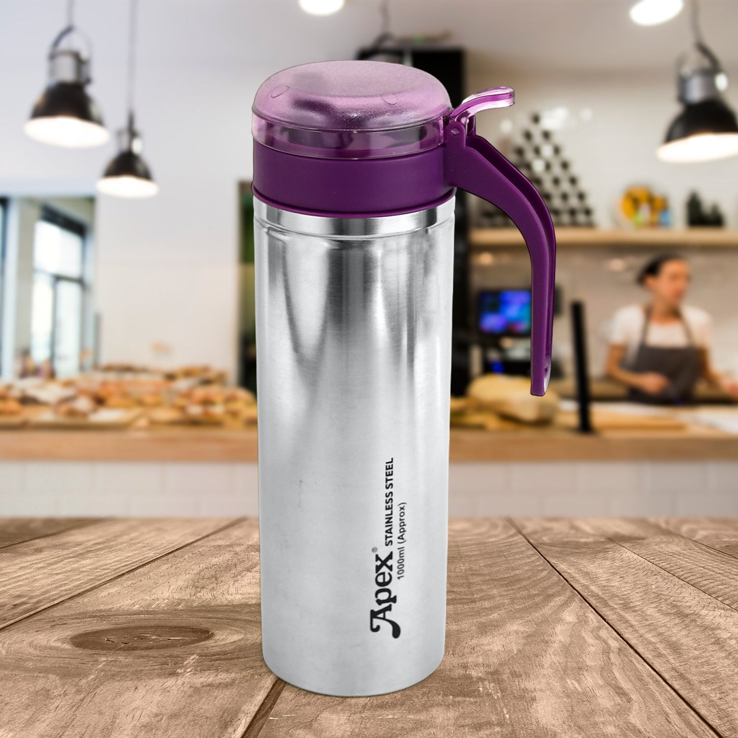 Apex 1000ml Approx. Stainless Steel Oil Pourer (1 Pc) Signature Kart