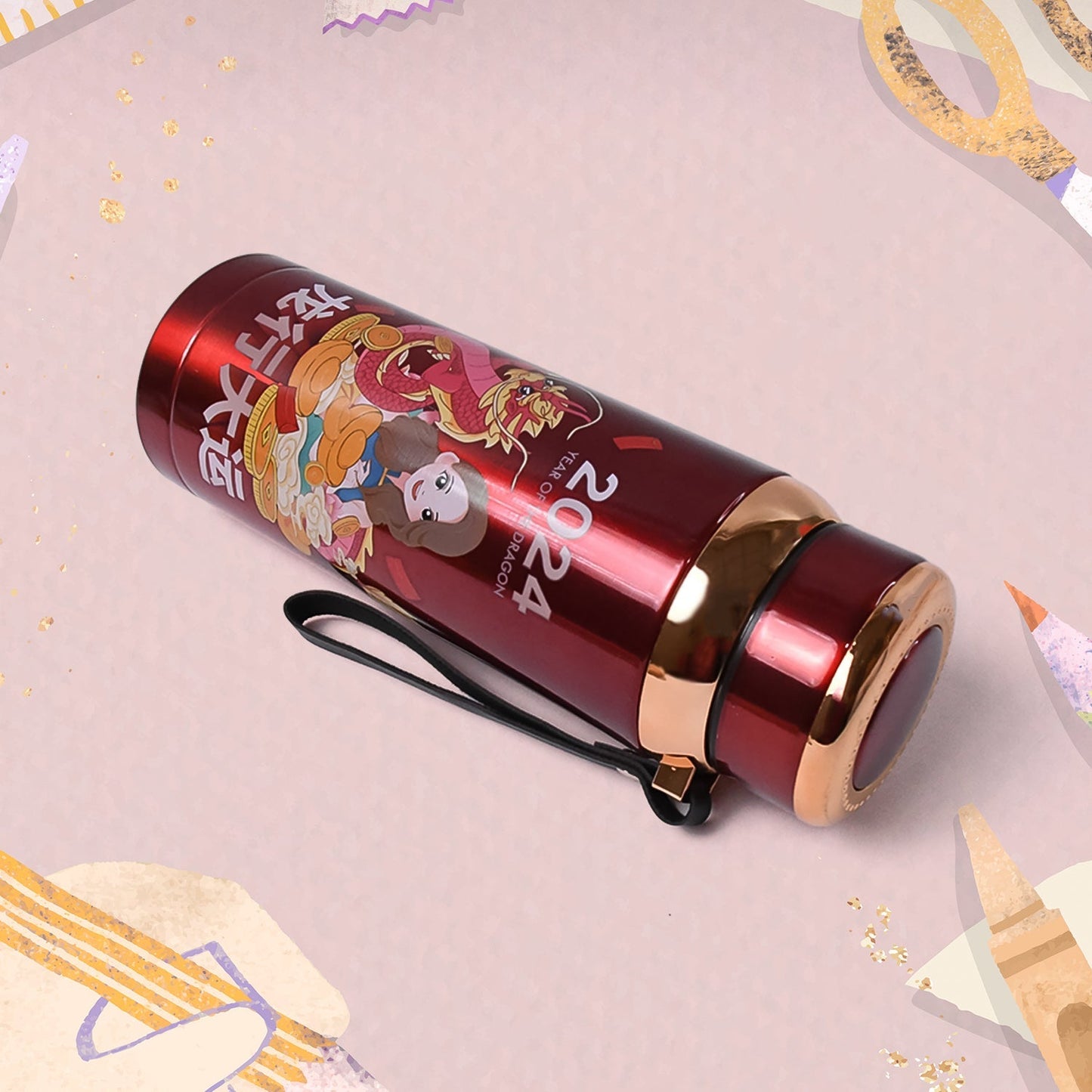 Printed Vacuum Insulated Water Bottle (1pc / 800 ML) Signature kart