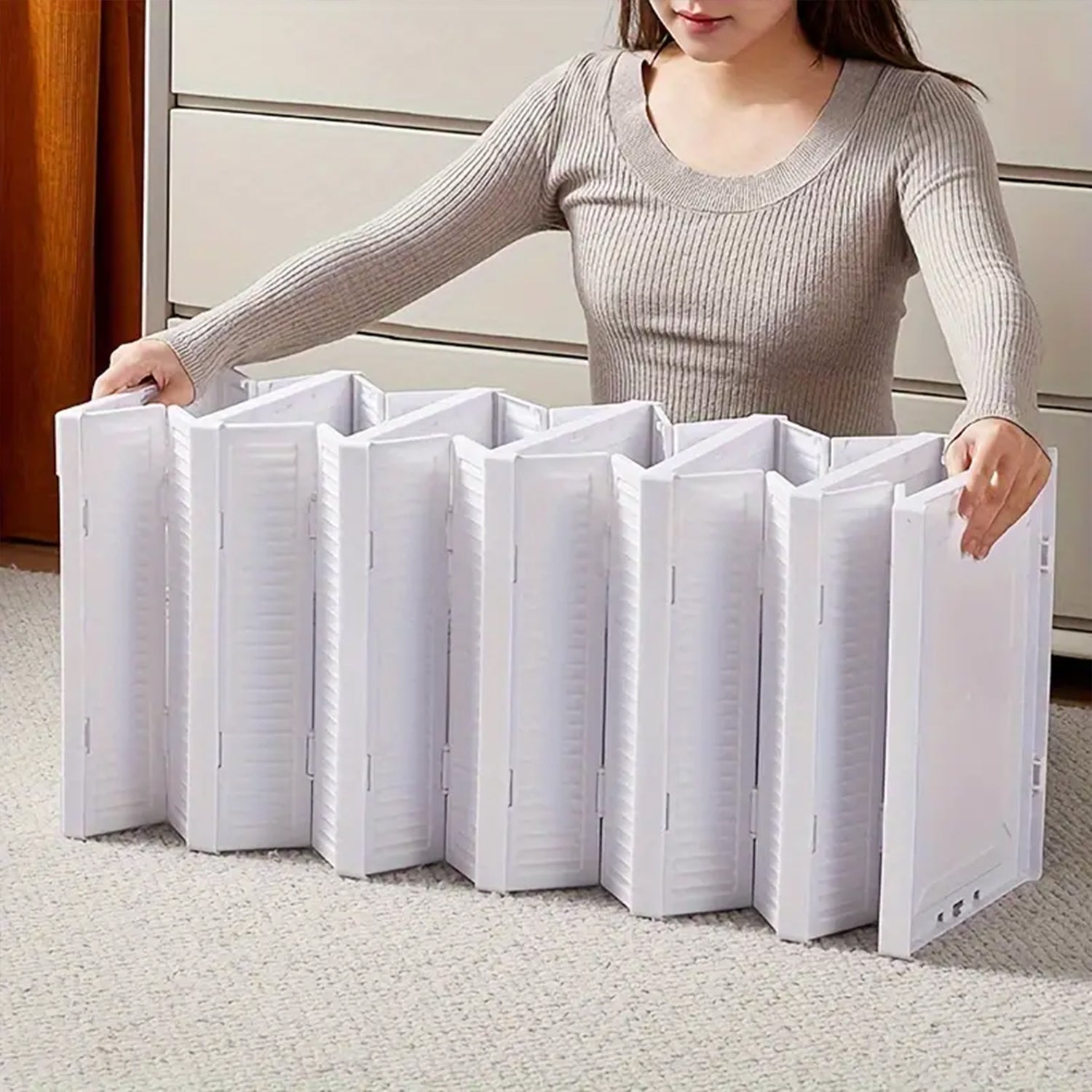5-Layer Stackable Utility Cart – Foldable Storage Organizer for Clothes & Home (1 Pc) signaturekarts