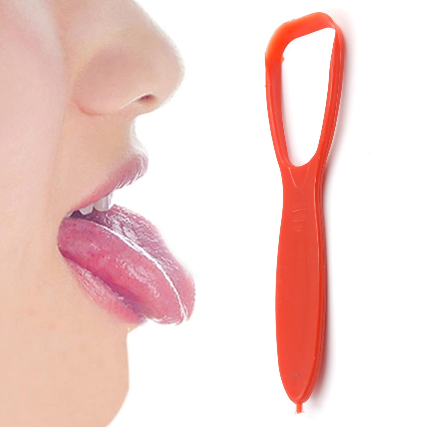 Plastic Tongue Cleaner For Kids & Adults | Tongue Scraper For Bad Breath, Maintain Oral Hygiene for Daily Use | for Fresh Breath & Bacteria Removal | Improved Taste Plastic With Handle Tongue Cleaner (1 Pc ) signaturekarts