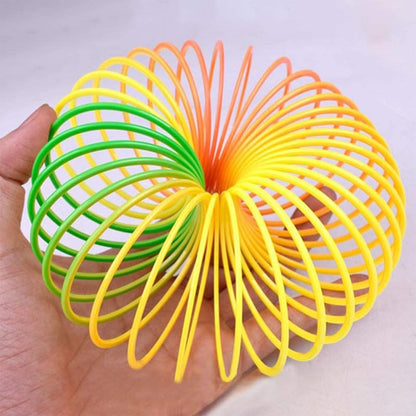 Rainbow Slinky Spring Toy – Compact Fun Toy for Kids & Adults, Gift-Friendly signaturekarts