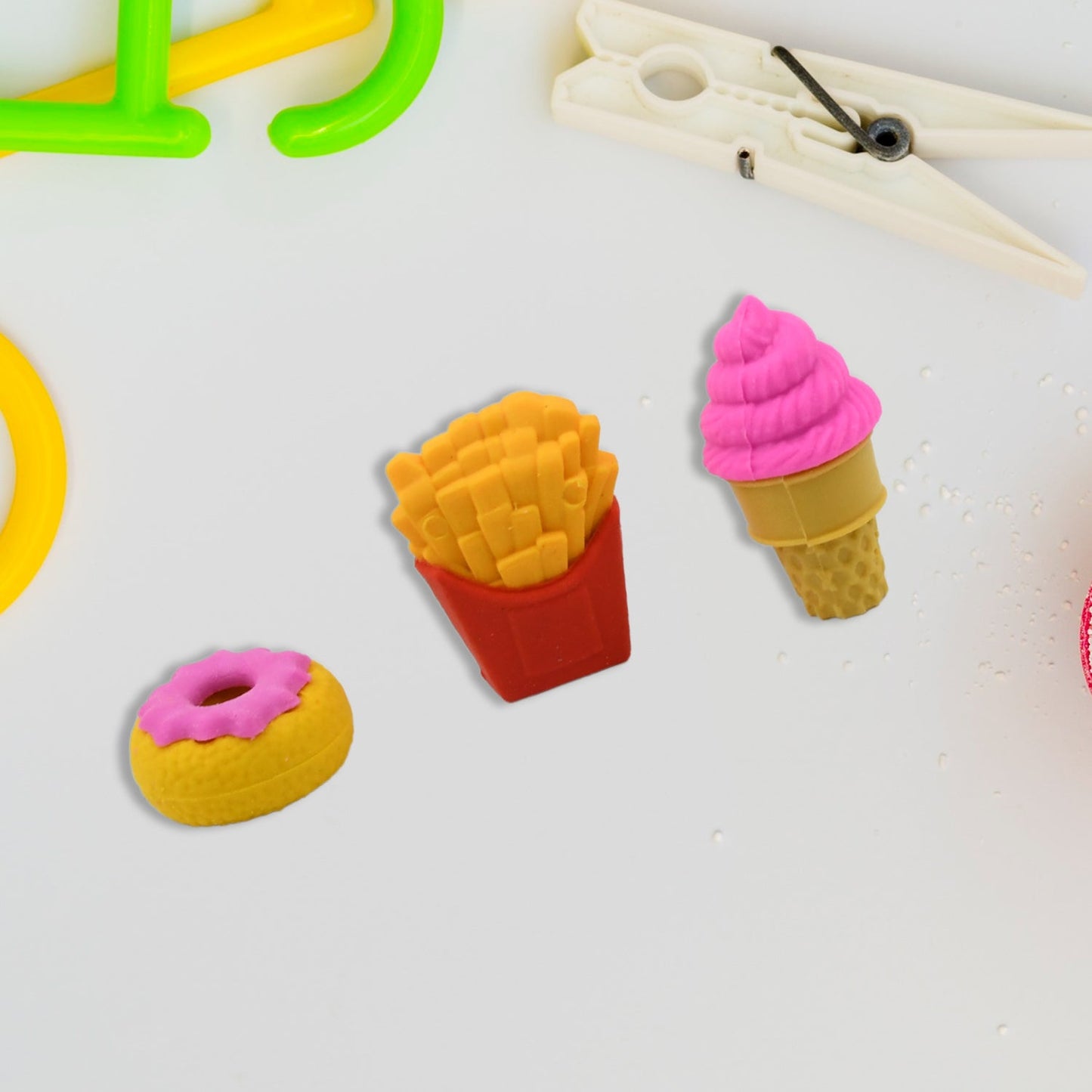 3D Food Fancy Colorful Erasers – Cute Novelty Eraser Set for Kids (1 Set) signaturekarts