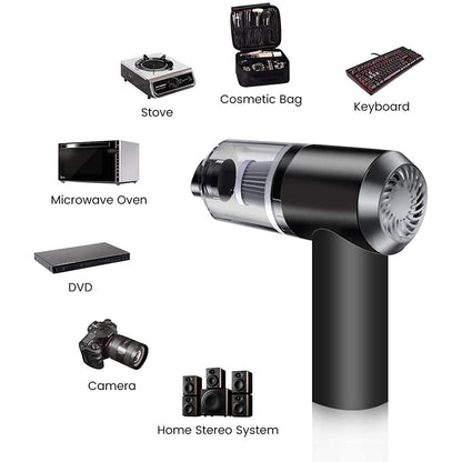 2 in 1 Wireless Vacuum Cleaner – 120W Handheld USB Rechargeable for Home & Car (1 Pc) signaturekarts