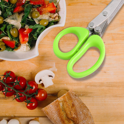 Premium 5 Blade Multipurpose Herb Scissors (1 Pc) signaturekarts