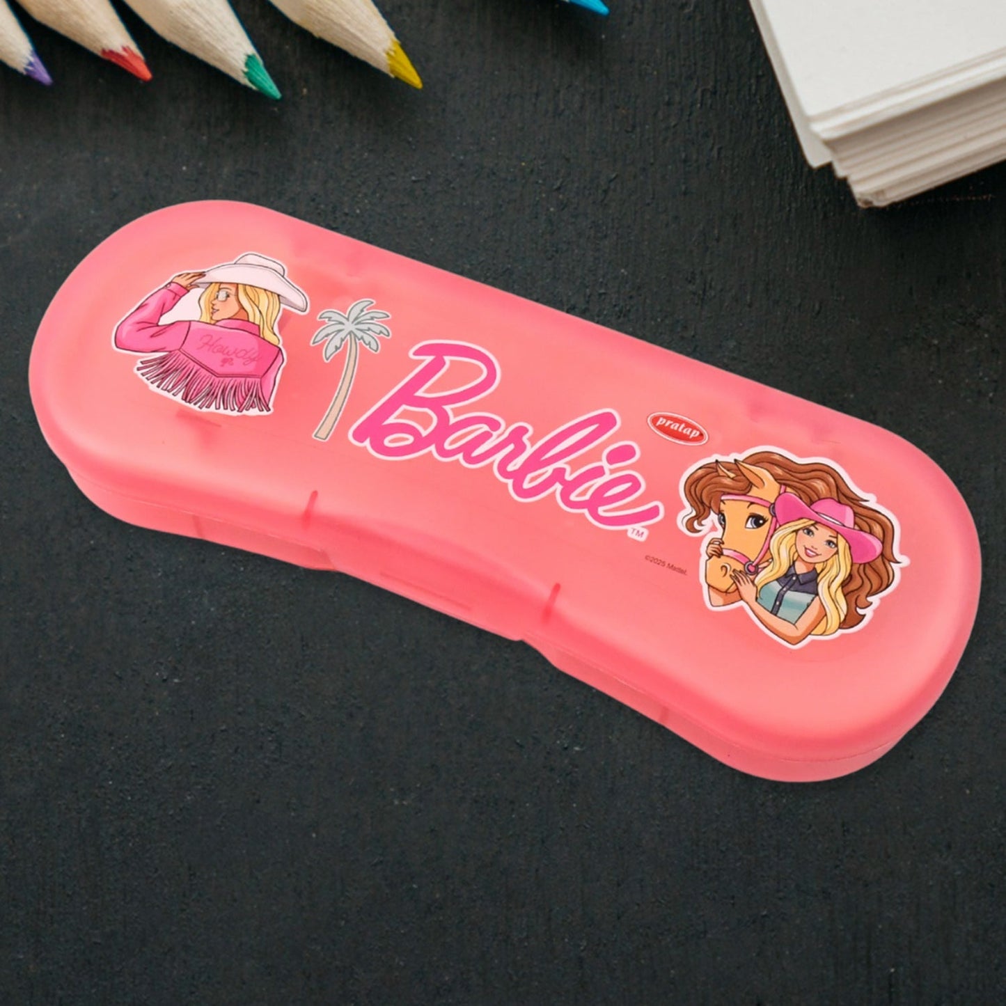 Cute Cartoon Printed Plastic Compass Box for Kids (1 Pc) Signature Kart