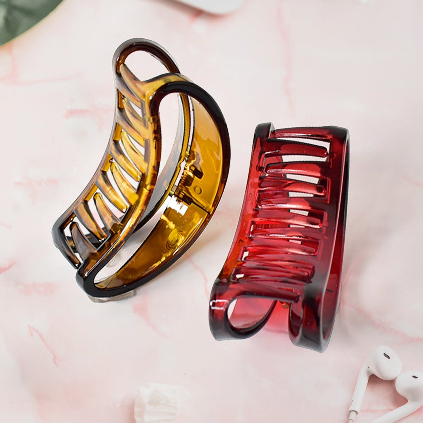 Plastic Hair Clamp Grip, Simple Matte Hair Barrette Clamp (1 Pc) Signature kart