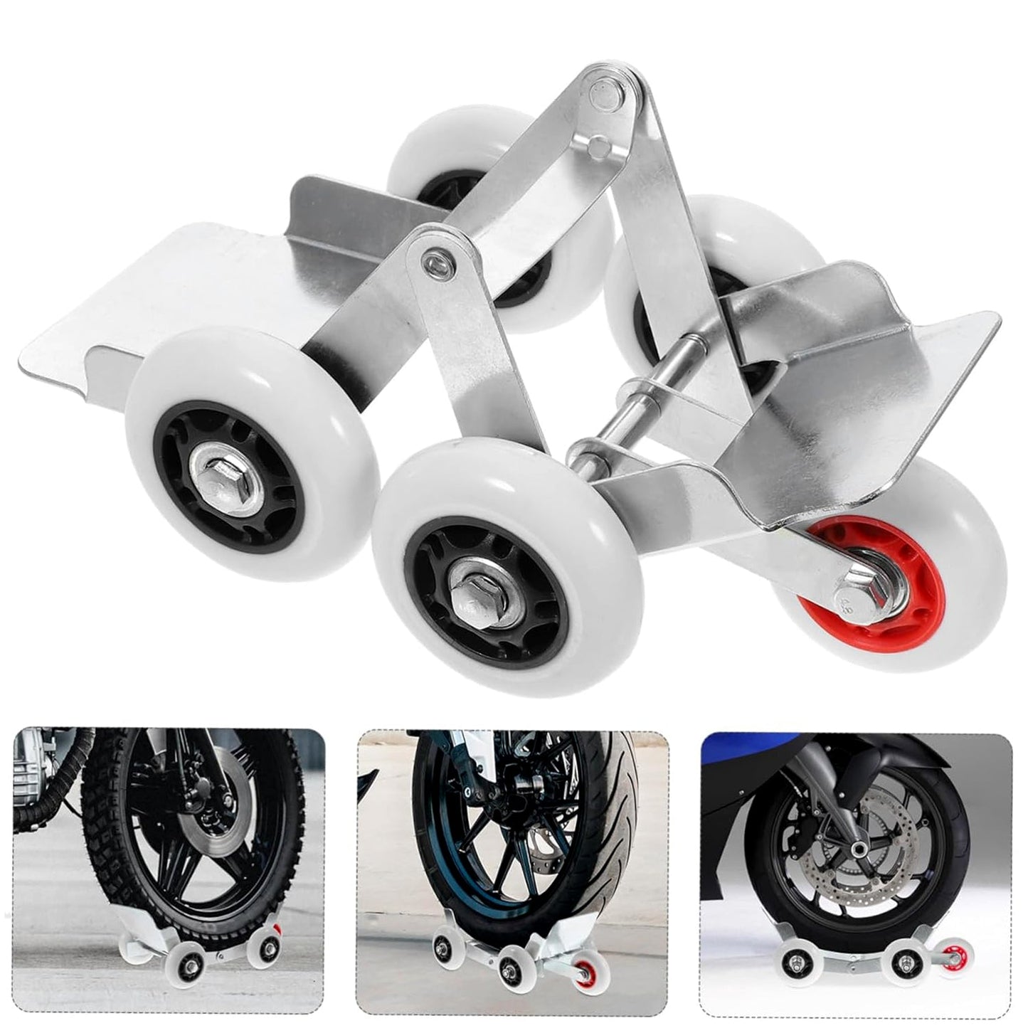 Heavy-Duty Motorcycle Front Wheel Parking Roller Stand (1 Pc) Signature Kart