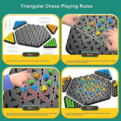 Strategic Triangle Color Matching Puzzle Board Game for Kids & Family Signature Kart