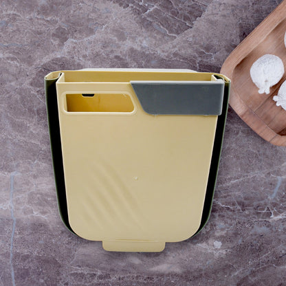 Foldable Hanging Trash Can – Space-Saving Waste Bin for Kitchen, Bathroom & Car signaturekarts