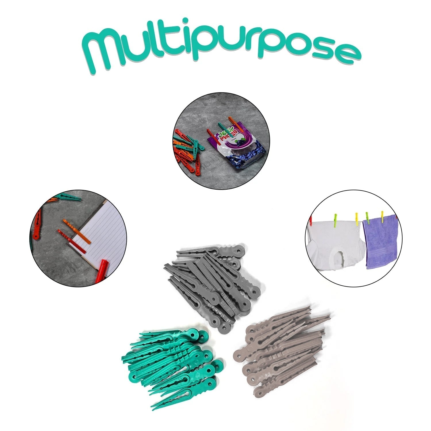 36Pcs MULTIPURPOSE PLASTIC CLOTH HANGING PEGS / CLIPS - 36 PCS Signaturekarts