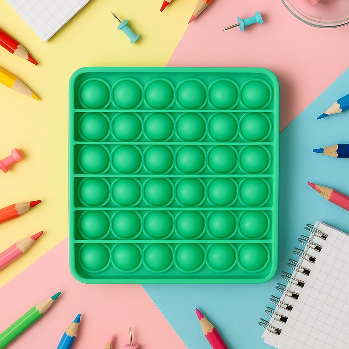 Premium Square Shape Silicone Pop It Fidget Toy (1 Pc) signaturekarts