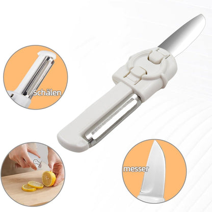 Dual-Use Knife and Peeler, 2-in-1 Stainless Steel Blades Wiith case (1 Pc) signaturekarts