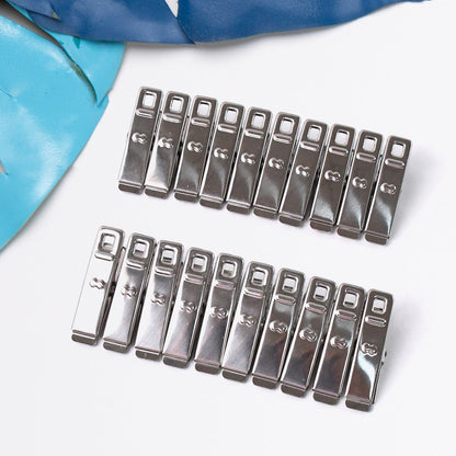 Cloth Drying Pins Stainless Steel Cloth Clips (20 Pcs Set) Signature kart