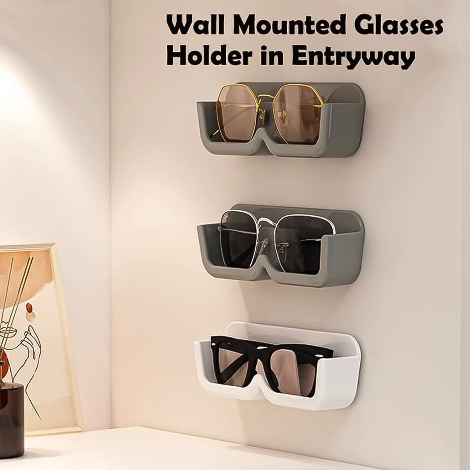 Wall Mounted Sunglasses Holder (4 Pcs Set) signaturekarts
