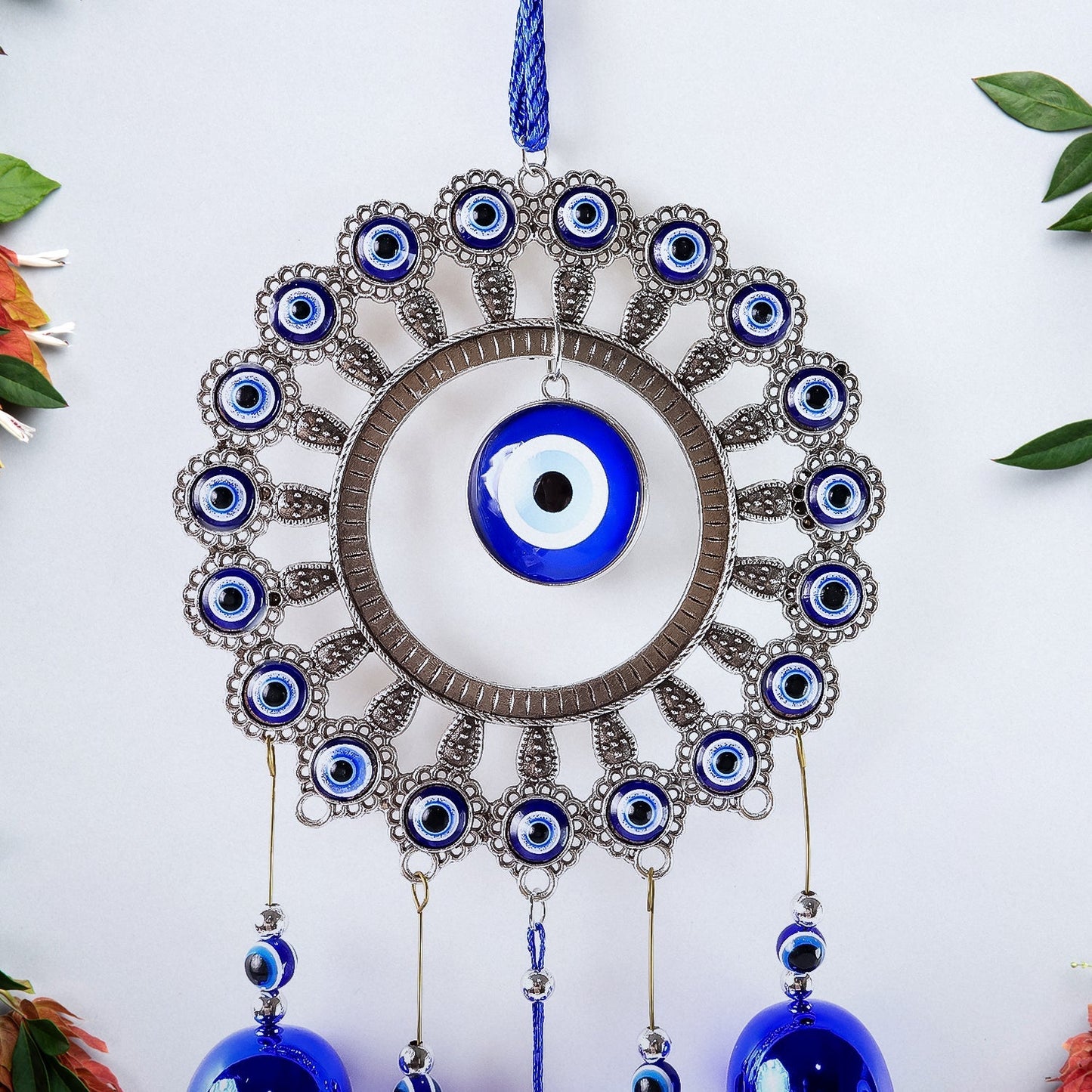 Decorative OM Evil Eye Wind Chime Wall Hanging (Mix Desin & 1 Pc) Signature Kart