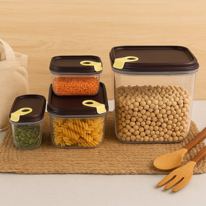Ritu Push 'N' Lock Airtight Food Storage Container Set (4 Pc) Signature Kart