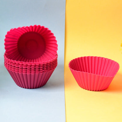 Silicone Cup Cake Mould (10 Pcs Set) Signature kart