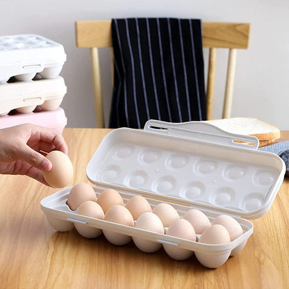 18 Grid Egg Holder Storage, Shock-Proof Egg Container with Buckle signaturekarts