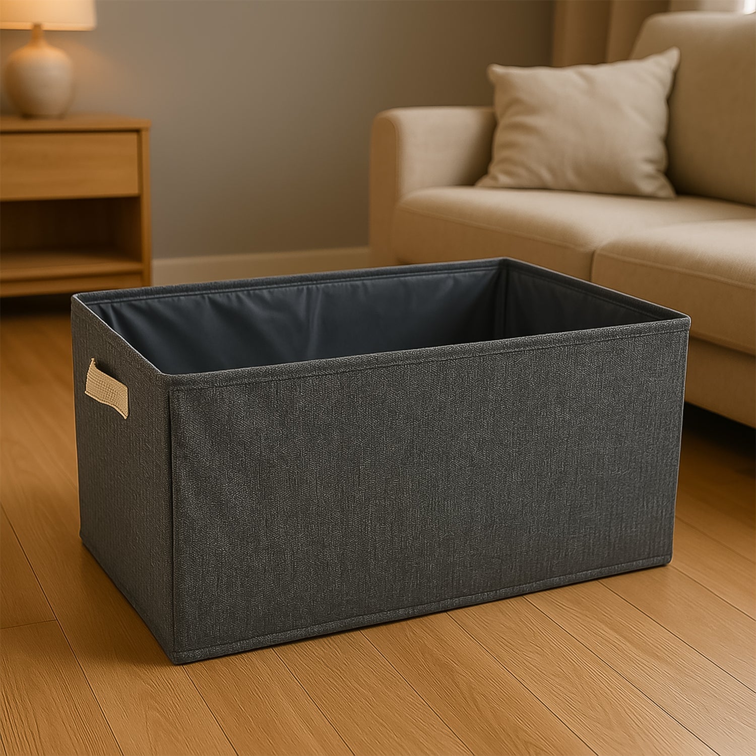 FOLDABLE CLOTH STORAGE BOX WITH HANDLES (47×28 CM) signaturekarts