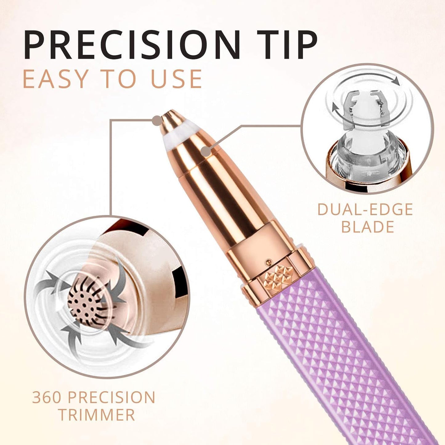 2-in-1 Eyebrow Razor & Painless Hair Shaver (1 Pc), Hair accessories Signature kart