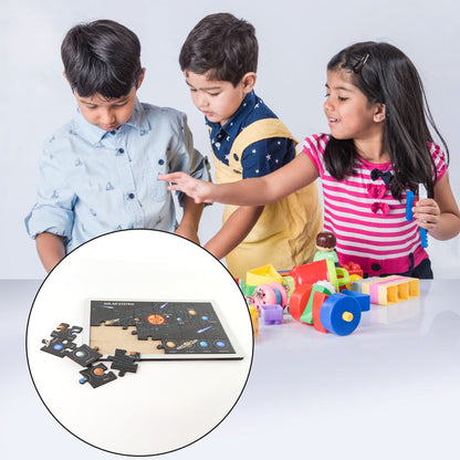 Wooden Solar System Puzzle for Kids - (1 Set) signaturekarts