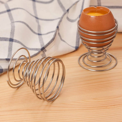 Stainless Steel Spring Egg Cup Holder (1 Pc) signaturekarts