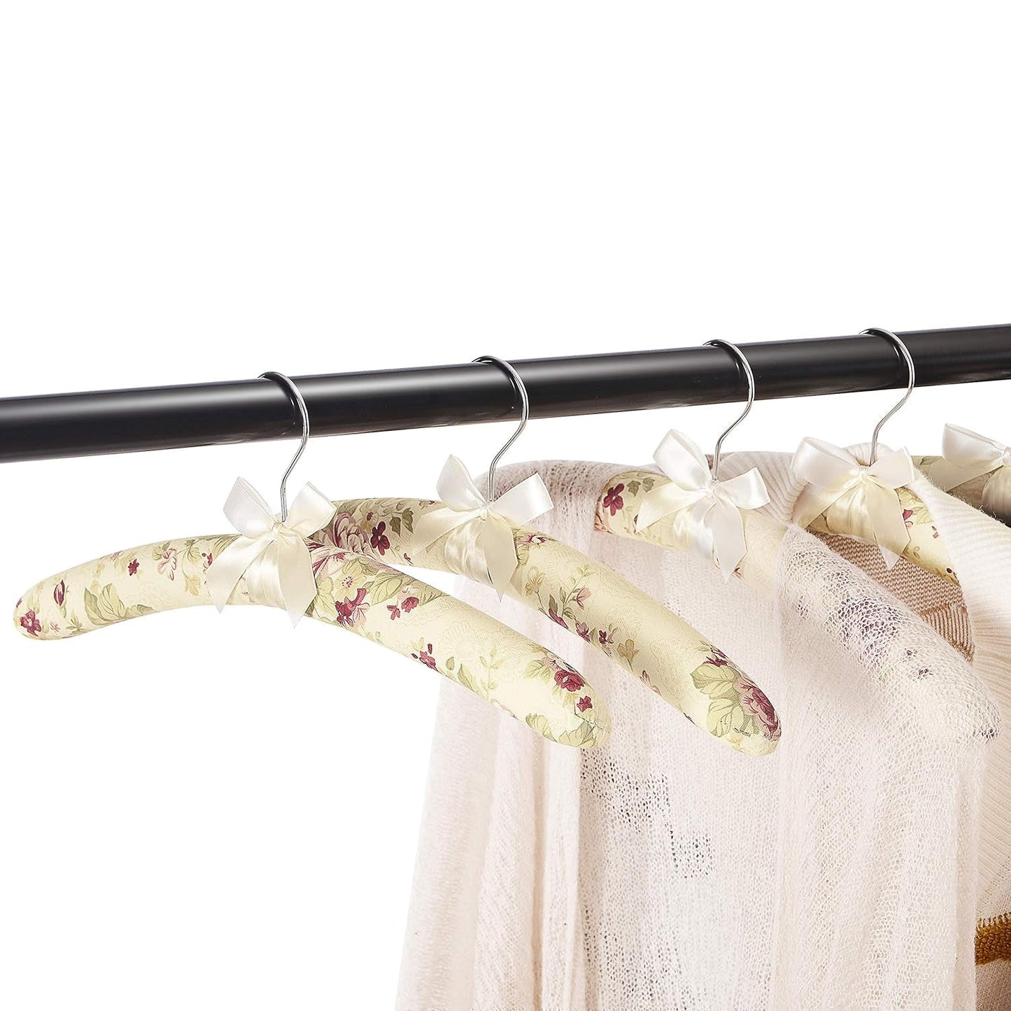 Premium Padded Floral Clothes Hanger (1 Pc) signaturekarts
