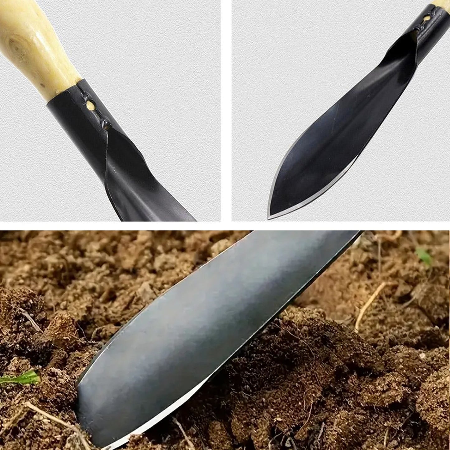 Heavy Duty Gardening Trowel with Wooden Handle (1 Pc) signaturekarts