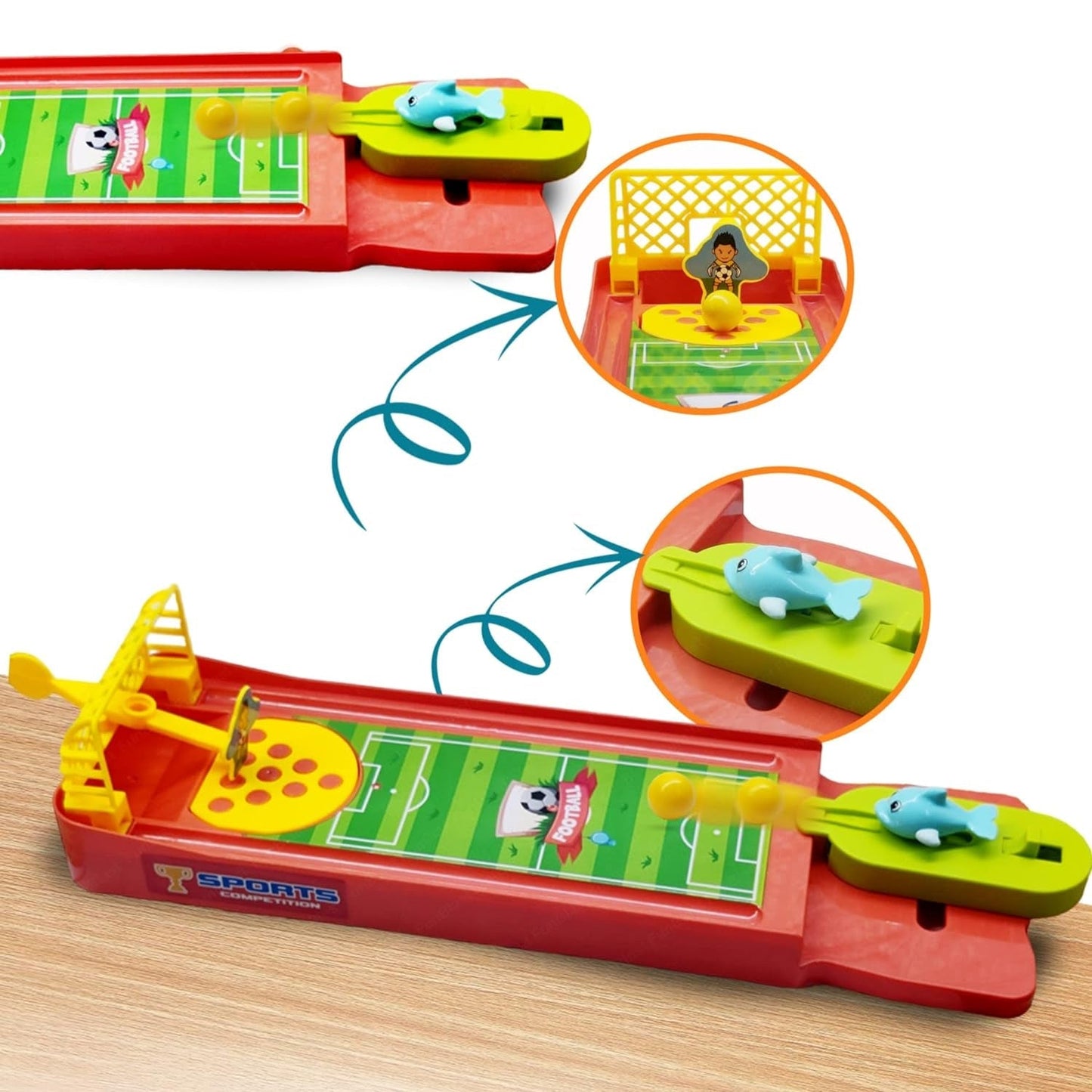 Mini Table Top Finger Football Game for Kids-Desktop Game for Kids & Adults signaturekarts