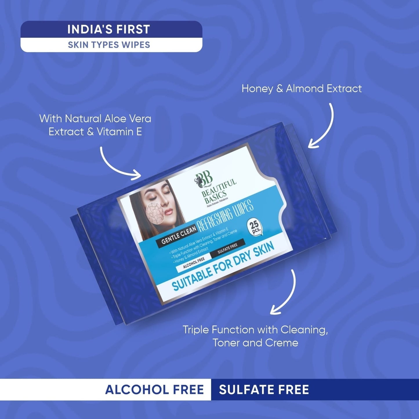Refreshing Alcohol-Free Wet Wipes – Facial & Body Wipes (25 Pc) signaturekarts