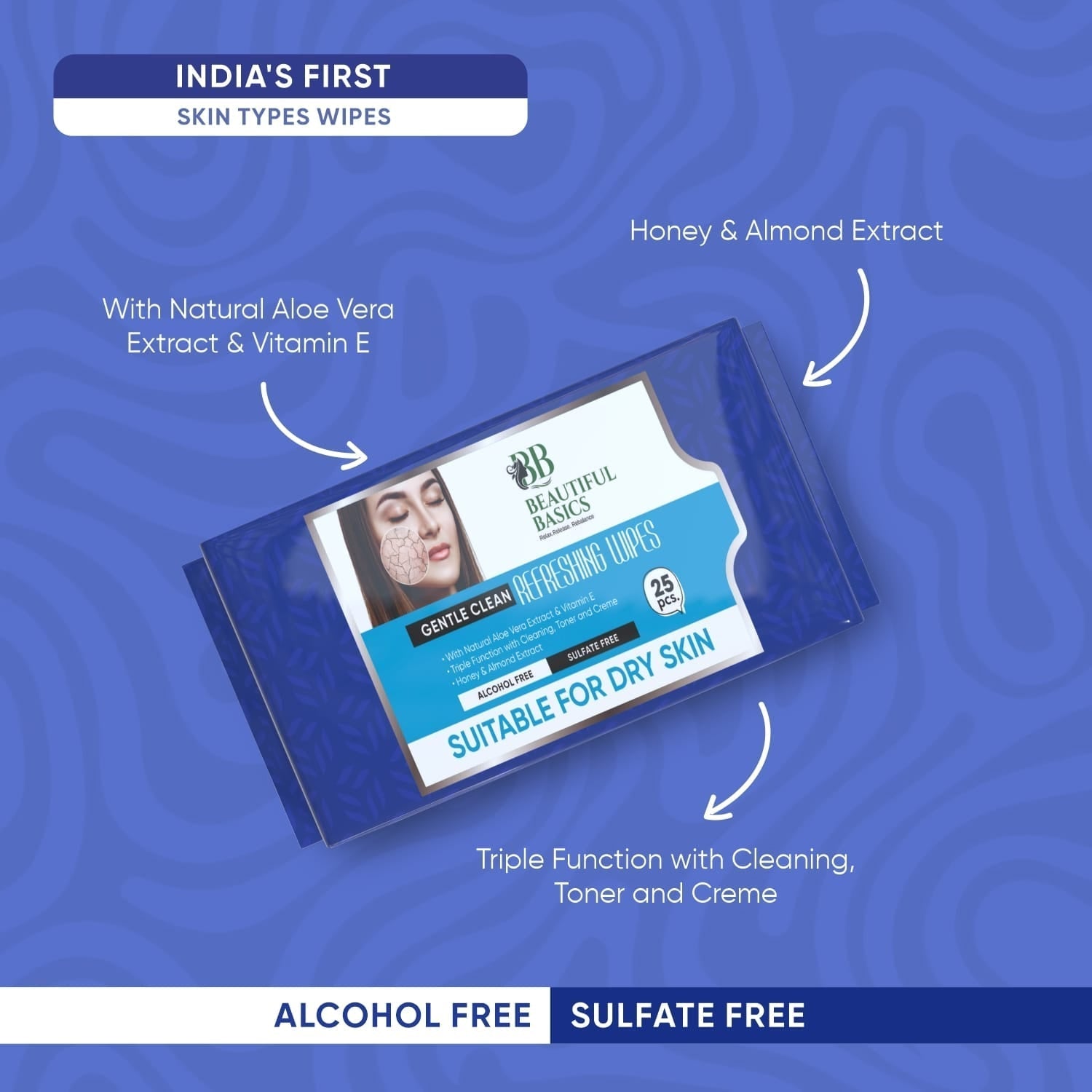 Refreshing Alcohol-Free Wet Wipes – Facial & Body Wipes (25 Pc) signaturekarts