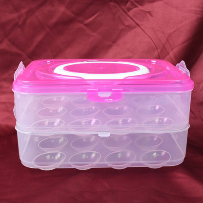 Double Layer 24 Grid Egg Storage Box for Egg Storage Container Your Brand