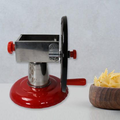 Stainless Steel Chips Maker and Vegetable Slicer for Kitchen Potato Slicer Graters and Chippers. Chips Maker is Suitable for Vegetable Cuttings. Chips Maker Consist Hard Coated Iron Wheel and Stand. signaturekarts