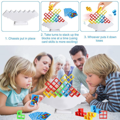3D Tower Game, Tower Balance Game (16 Pcs Set) signaturekarts