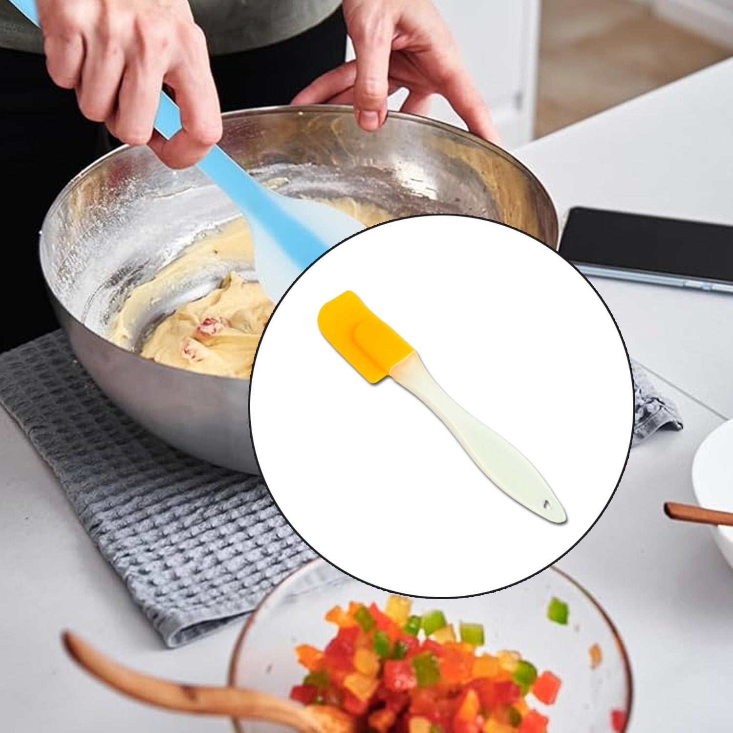 Silicone Cooking Spatula for Baking (1 Pc / 18 Cm) Signaturekarts