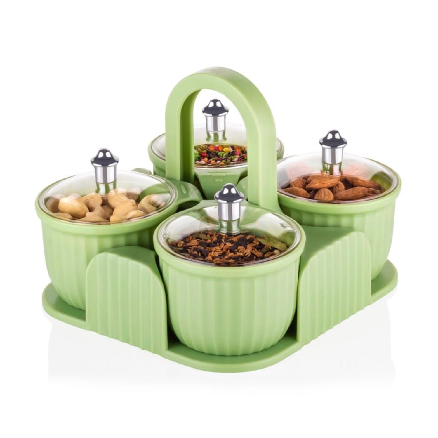 Multipurpose Plastic Storage Container Set: Kitchen Jars, Spices, Cookies signaturekarts