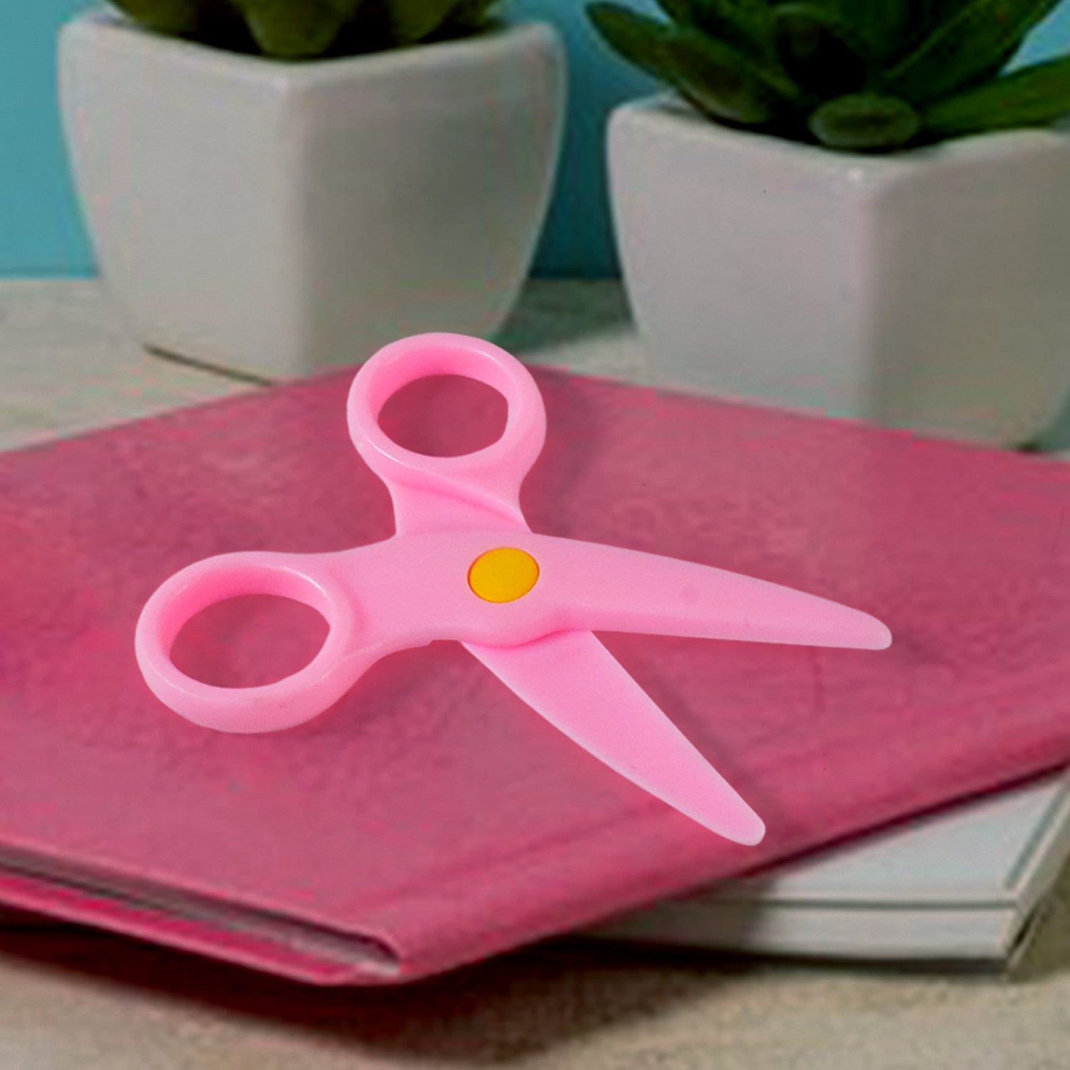 Child-Safe Plastic Scissors Set for Toddlers & Preschool Kids - Art & Craft Supplies Your Brand